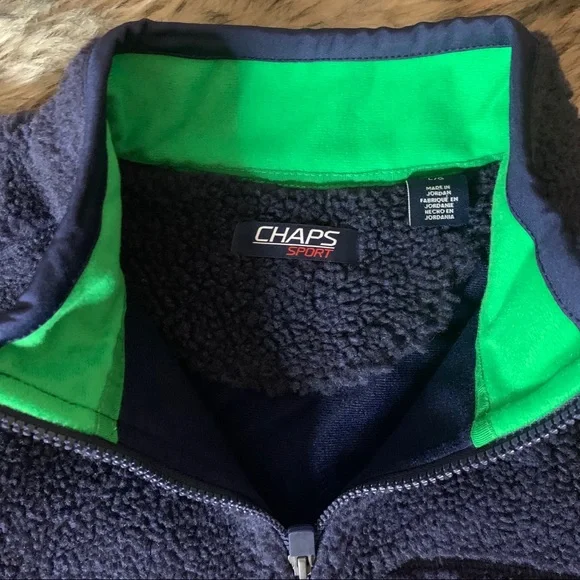 Retro Chaps Sport Active teddy Fleece Vest Blue - Picture 10 of 10